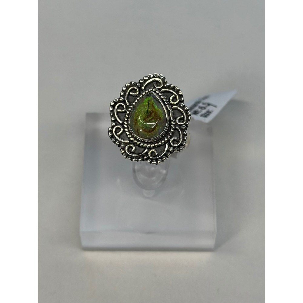 Monarch Opal/ Spiderweb Opal‎ Sterling Silver Ring Size 7